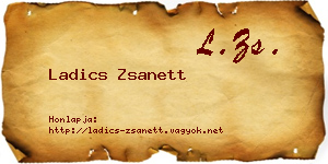 Ladics Zsanett névjegykártya