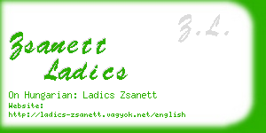 zsanett ladics business card